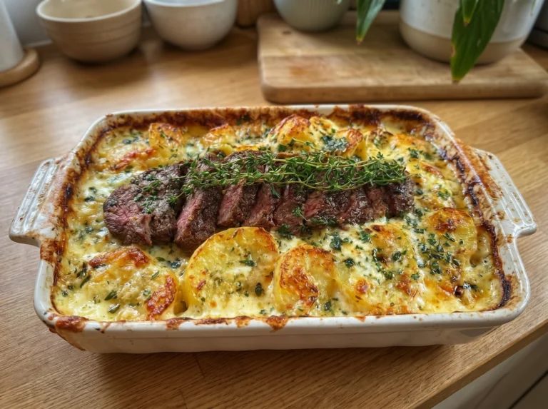 Creamy Steak Potato Bake