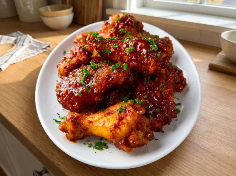 Crispy Honey BBQ Chicken Wings