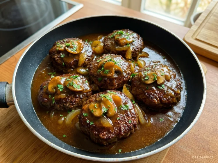 Classic Salisbury Steak in Savory Mushroom-Onion Gravy
