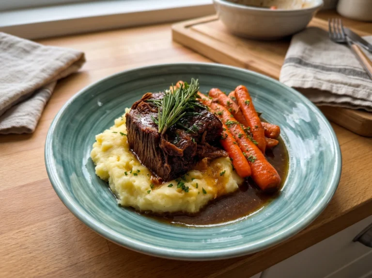 Slow-Braised Beef Roast with Mashed Potatoes
