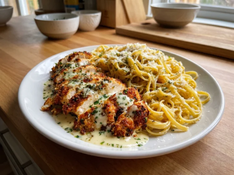 Garlic Parmesan Chicken Pasta Perfection
