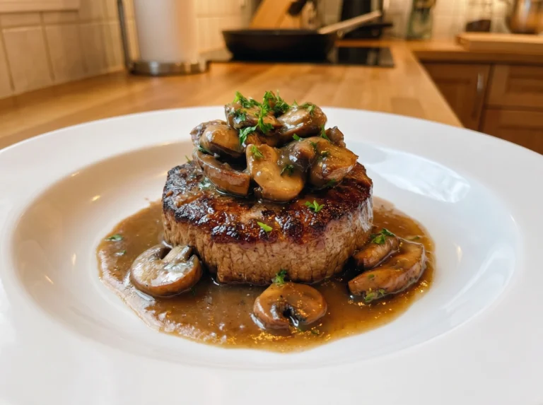 Filet Mignon with Mushroom Gravy