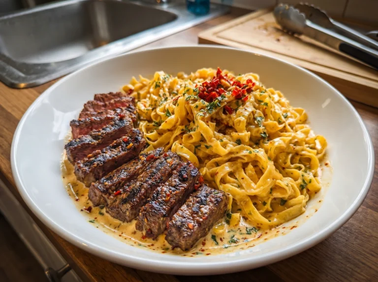 Creamy Cajun Steak Fettuccine