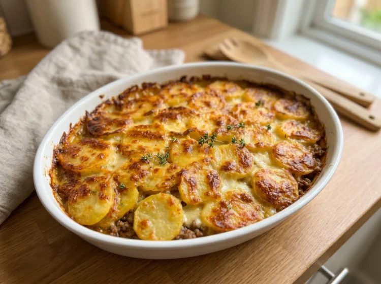 Family-Favorite Beef Potato Cheese Bake