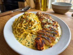 Creamy Garlic Butter Chicken Linguine