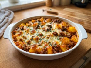 Easy Ground Beef with Cheesy Potatoes