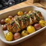Garlic Herb Roasted Chicken Baby Potatoes