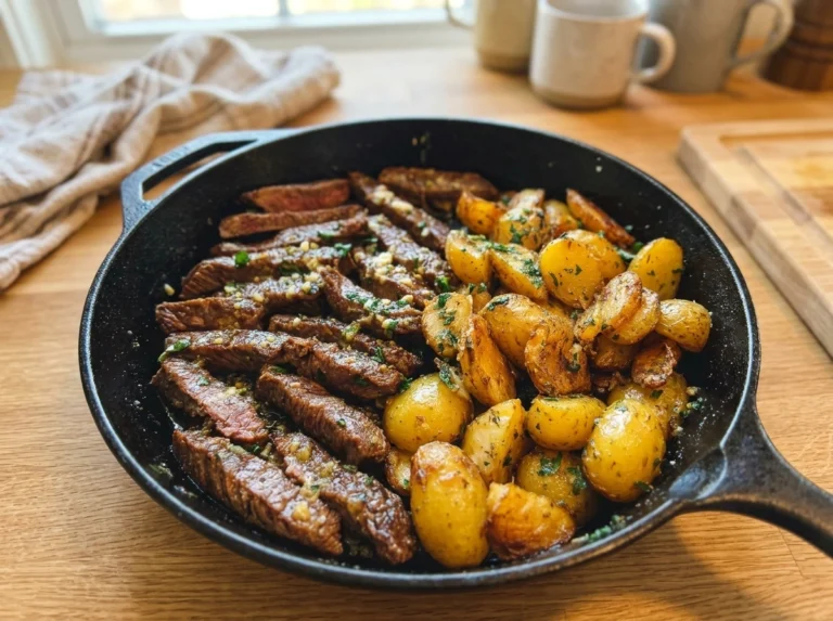 Garlic Butter Steak and Potatoes Skillet