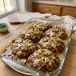 Creamy Mushroom Salisbury Steak Bake