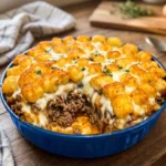 Cheesy Tater Tot Beef Casserole Bake