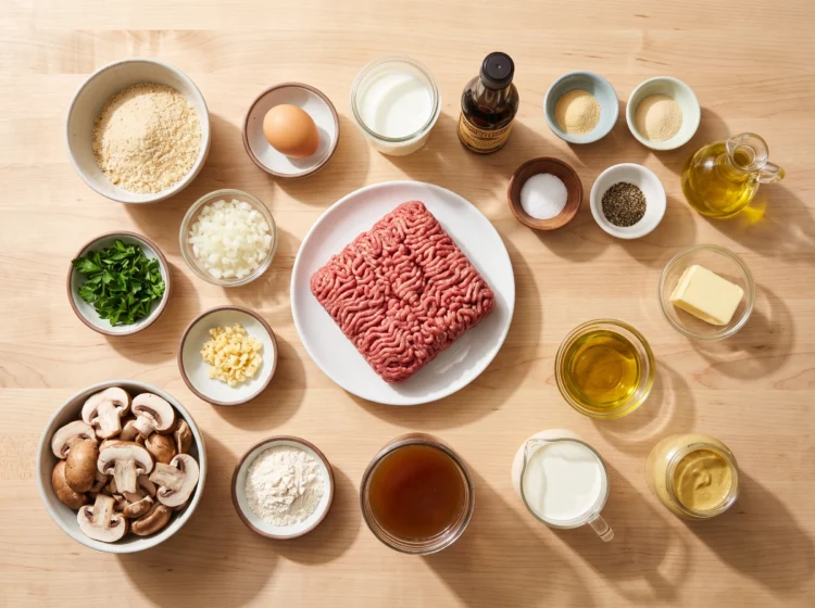Creamy Mushroom Salisbury Steak Bake