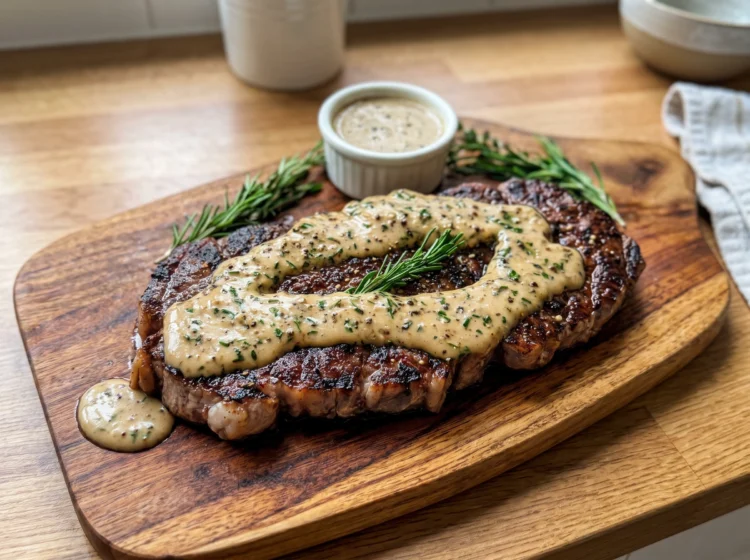 Creamy Herb Dijon Steak with Garlic Butter Sauce